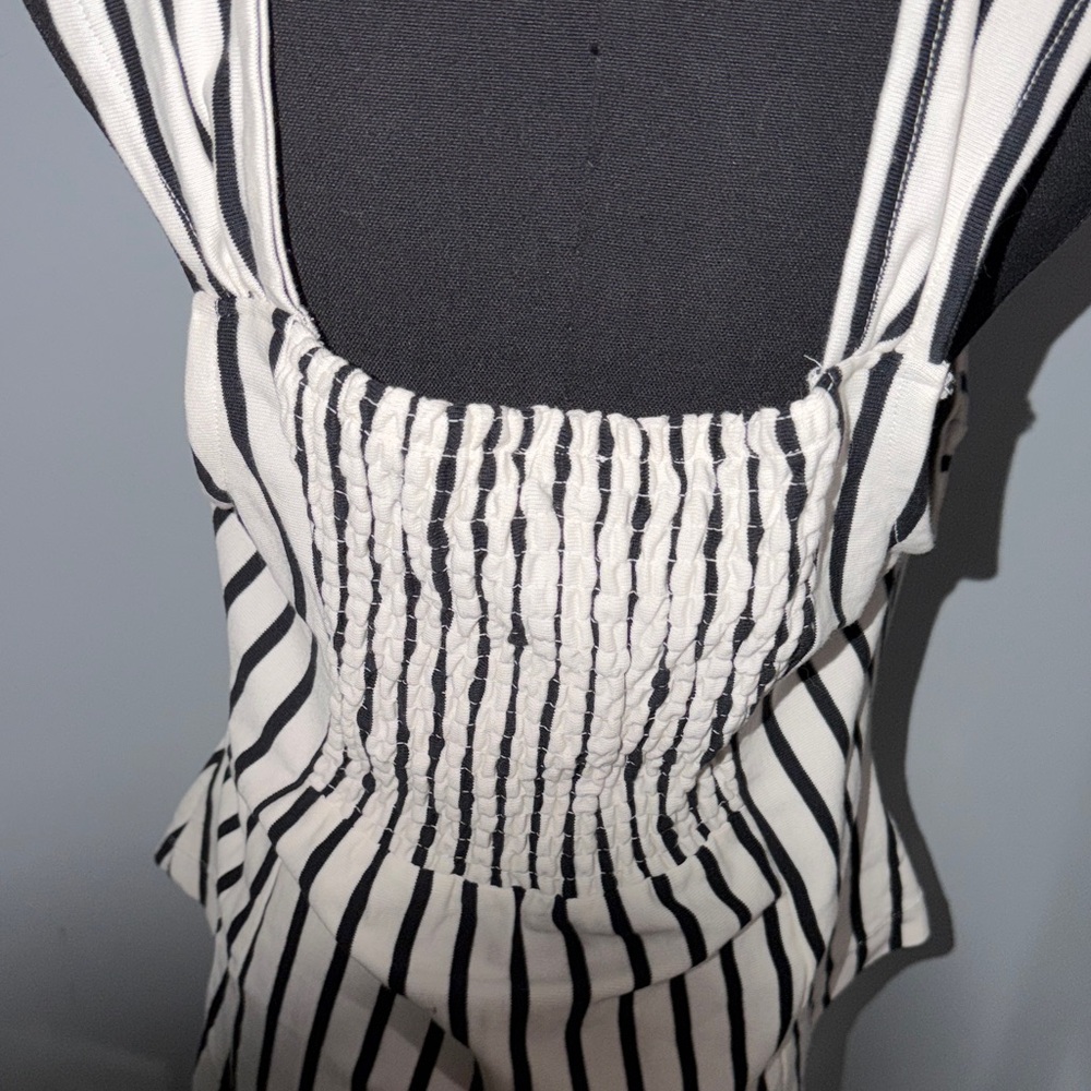 Maeve Black and White Striped Blouse - Picture 3 of 5